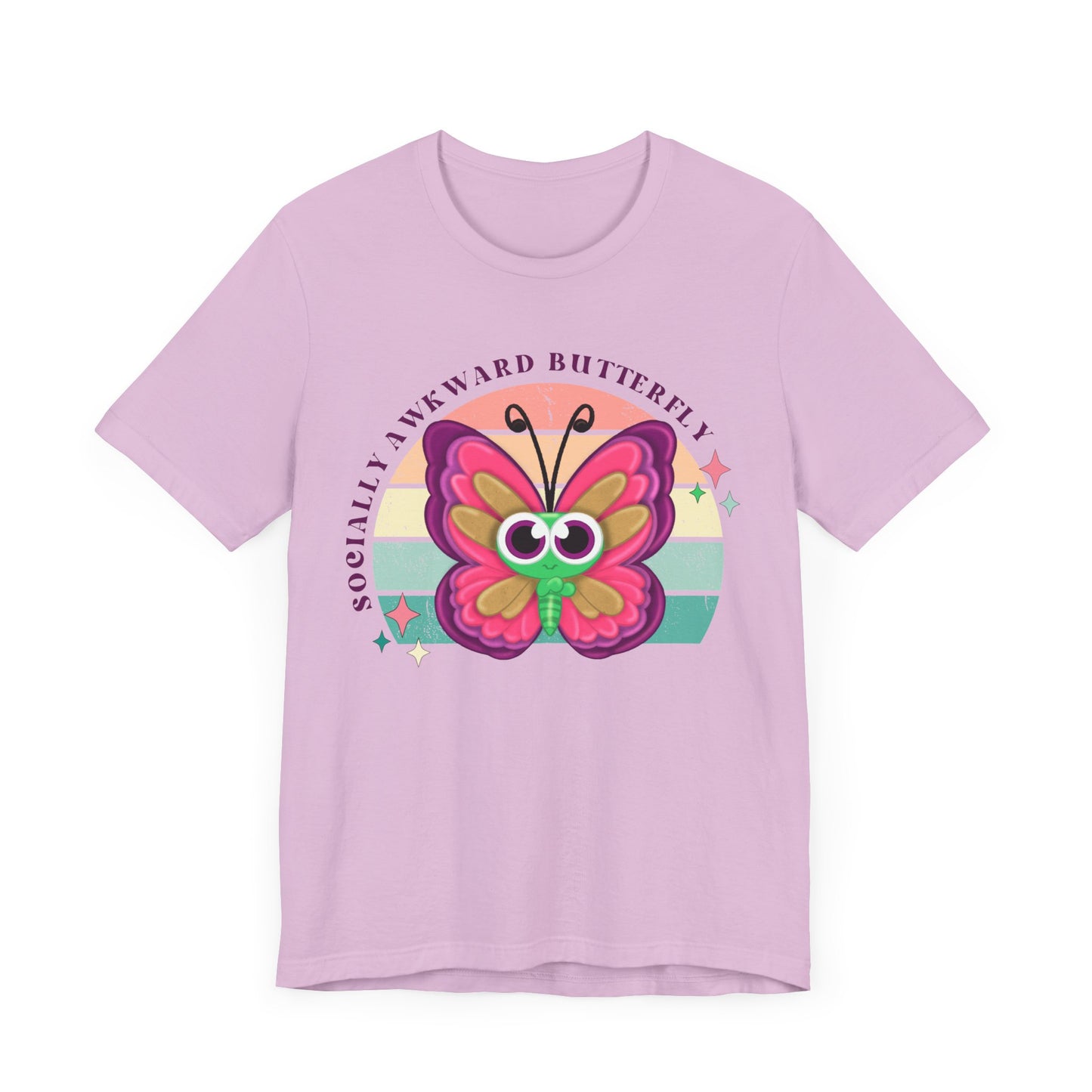 Socially Awkward Butterfly Unisex Tee, Introvert Meme Shirt, Funny Graphic Tee, Sarcastic T-Shirt, Humorous Top, Hilarious Quote Tee