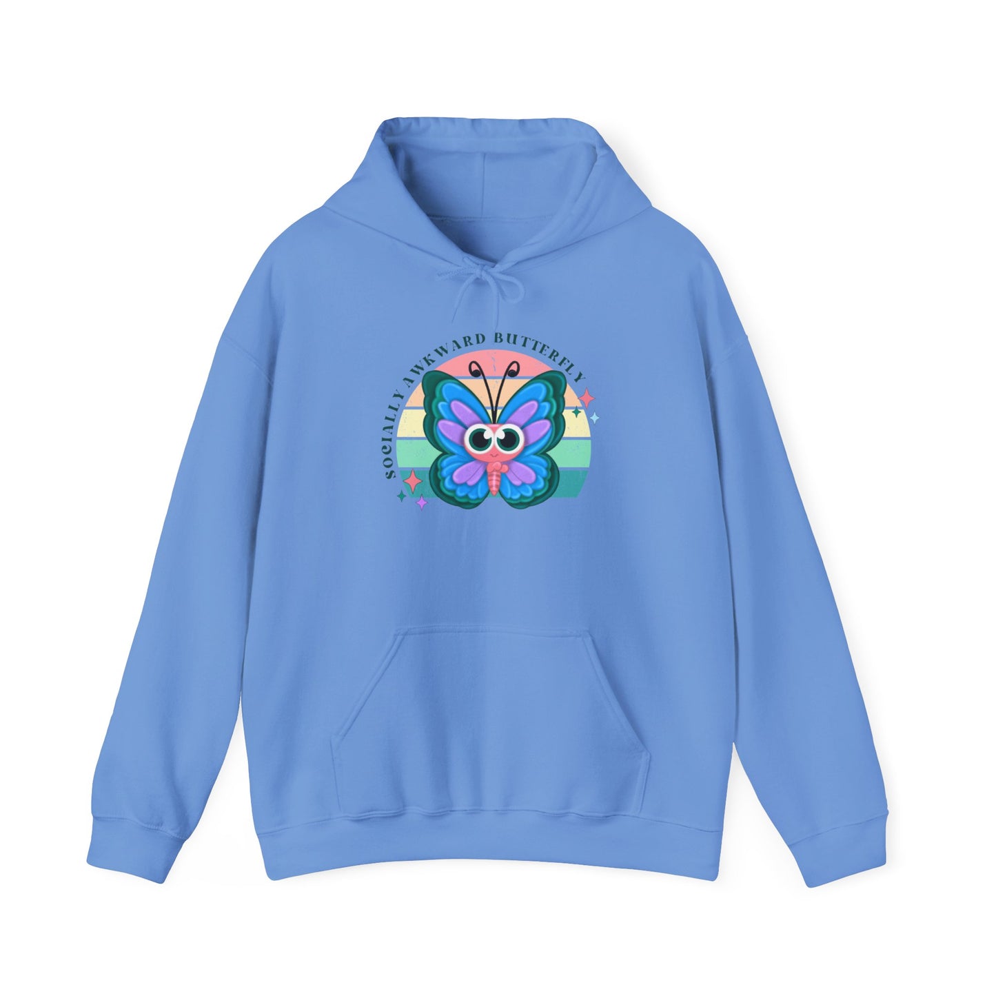 Socially Awkward Butterfly Hoodie, Introvert Gift, Funny Sweatshirt, Shy Personality, Humor Jumper, Anti Social Shirt