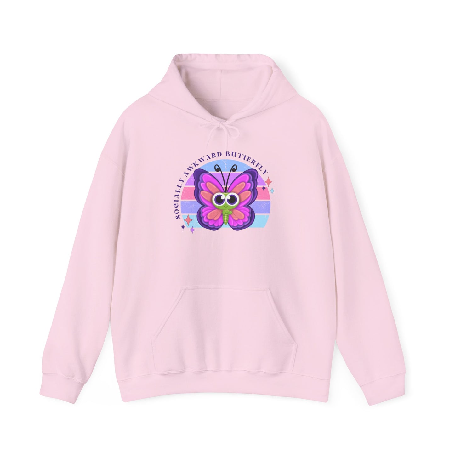 Socially Awkward Butterfly Hoodie, Introvert Gift, Funny Sweatshirt, Shy Personality, Humor Jumper, Anti Social Shirt