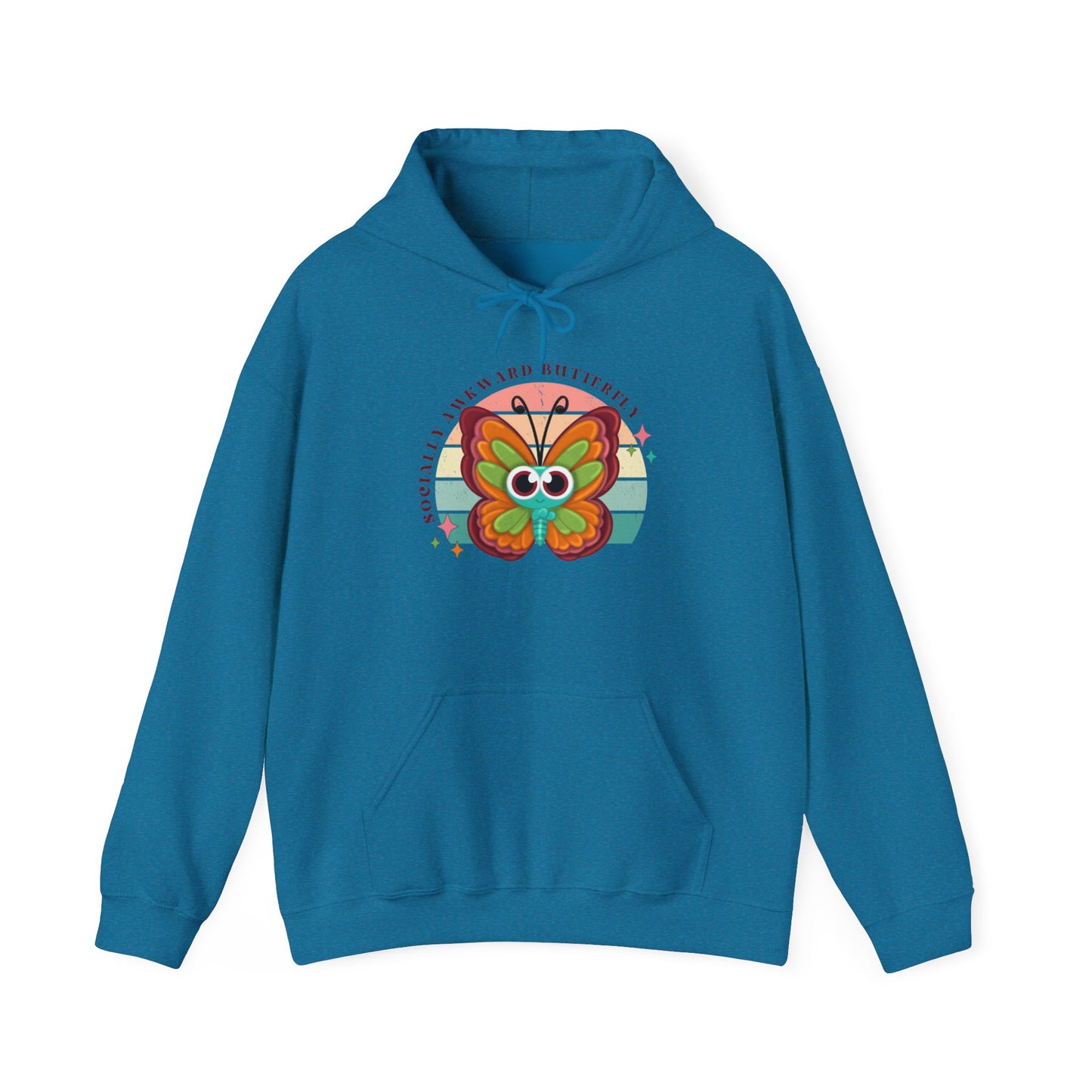 Socially Awkward Butterfly Hoodie, Introvert Gift, Funny Sweatshirt, Shy Personality, Humor Jumper, Anti Social Shirt